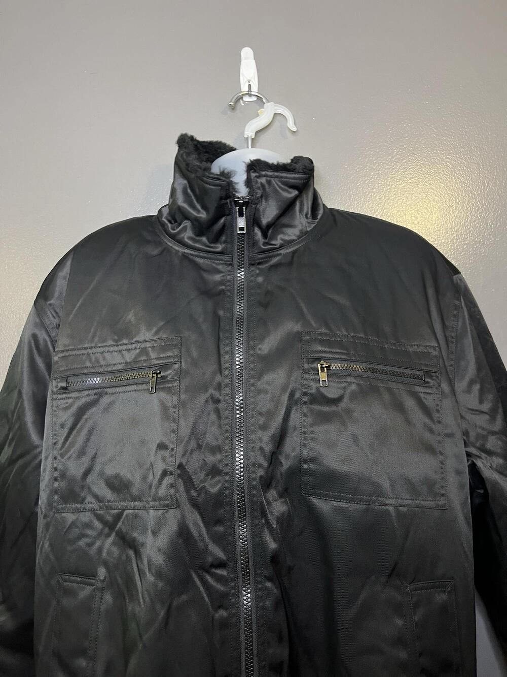 Mascot Jacket Mens XL Black Alaska Pilot Bomber Faux Fur Lined 00516-620-09